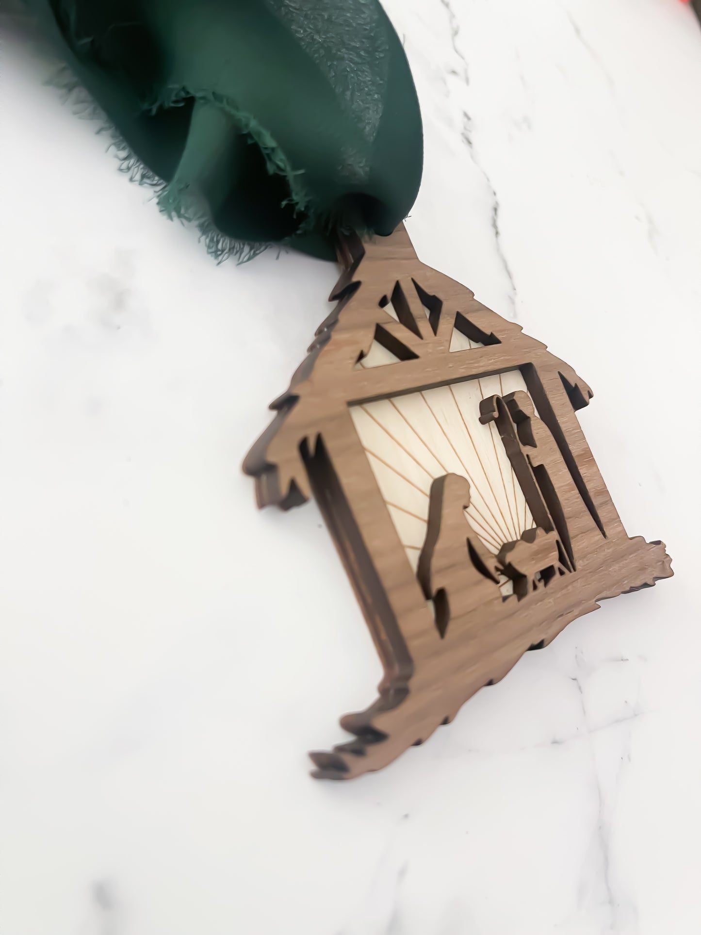 Wooden Nativity Ornament