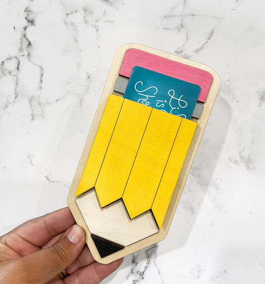 Teacher Gift Card Holders (Pencil)