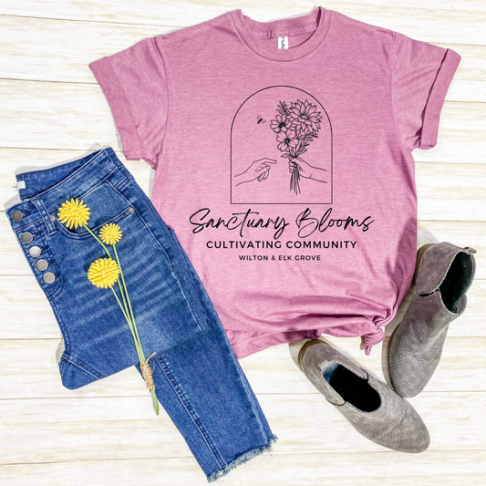 Sanctuary Blooms T-Shirt - Cultivating Community (3 Color Options)
