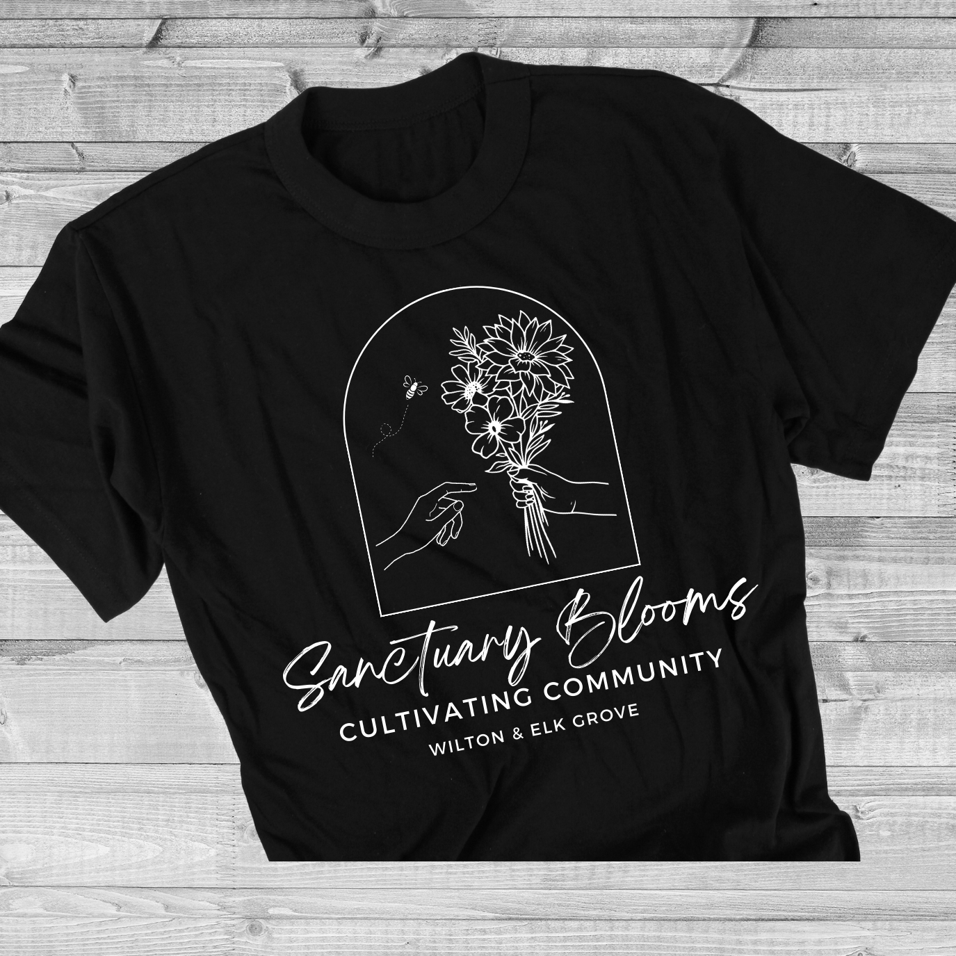 Sanctuary Blooms T-Shirt - Cultivating Community (3 Color Options)