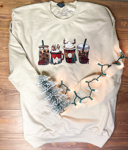 Cozy Winter Coffee Crewneck Sweatshirt