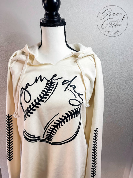 Baseball Game Day Lightweight Hoodie