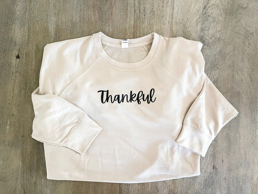 Thankful - Lightweight Terry Crewneck Sweatshirt