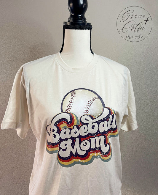 Baseball Mom Retro T-shirt