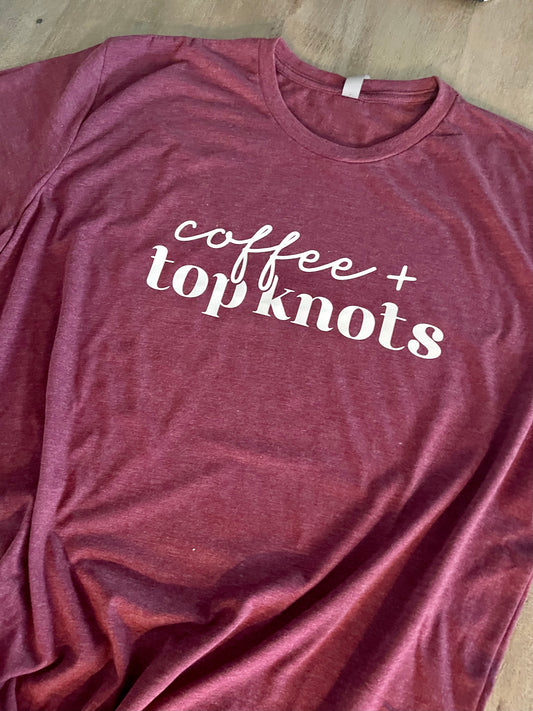 Coffee + Topknots - T-Shirt